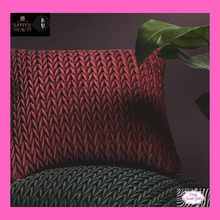 Load image into Gallery viewer, Amroy Filled Cushion In Claret By Laurence Llewelyn-Bowen