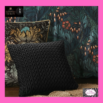 Amroy Filled Cushion In Black By Laurence Llewelyn-Bowen