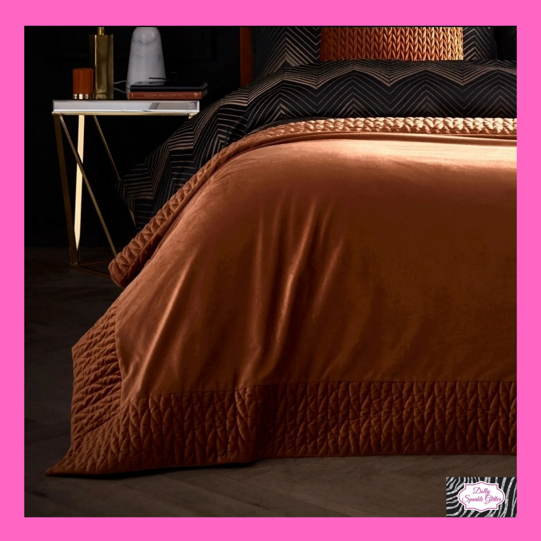 Siena Bedspread In Spice By Laurence Llewelyn-Bowen