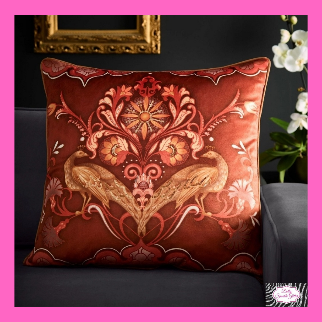 Veritas Filled Cushion In Spice By Laurence Llewelyn-Bowen