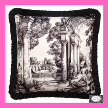 Load image into Gallery viewer, Vista Filled Cushion In Monochrome By Laurence Llewelyn-Bowen