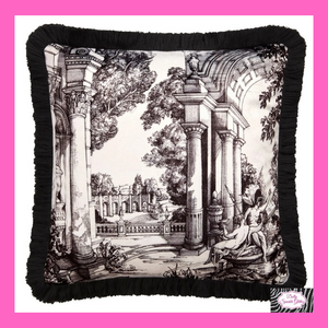 Vista Filled Cushion In Monochrome By Laurence Llewelyn-Bowen