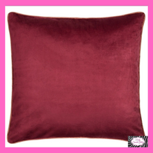 Load image into Gallery viewer, Morris Major Chintz Filled Cushion In Burgundy By Laurence Llewelyn-Bowen