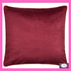 Morris Major Chintz Filled Cushion In Burgundy By Laurence Llewelyn-Bowen