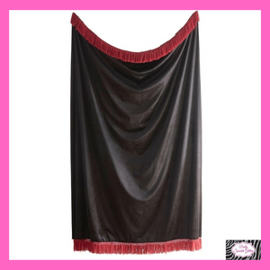 Festivo Stripe Throw In Black By Laurence Llewelyn-Bowen