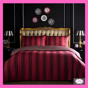 Festivo Circus Stripe Duvet Set In Red By Laurence Llewelyn-Bowen