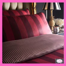 Load image into Gallery viewer, Festivo Circus Stripe Duvet Set In Red By Laurence Llewelyn-Bowen