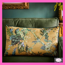 Load image into Gallery viewer, Fantasia Dawn Filled Cushion In Gold By Laurence Llewelyn-Bowen