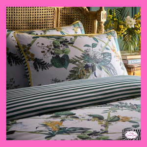 Cotswold Fantasia Duvet Set In Green By Laurence Llewelyn-Bowen