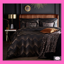 Load image into Gallery viewer, Cocktail Duvet Set In Black By Laurence Llewelyn-Bowen