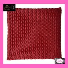 Load image into Gallery viewer, Amroy Filled Cushion In Claret By Laurence Llewelyn-Bowen