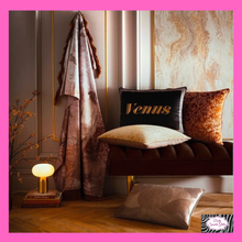 Load image into Gallery viewer, Venus Signature Filled Cushion In Black By Laurence Llewelyn-Bowen