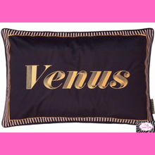 Load image into Gallery viewer, Venus Signature Filled Cushion In Black By Laurence Llewelyn-Bowen