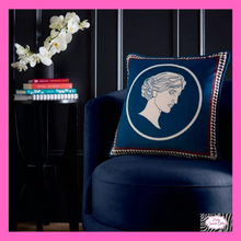 Load image into Gallery viewer, Goddess Cushion In Teal By Laurence Llewelyn-Bowen