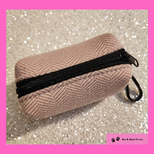 Load image into Gallery viewer, Pink Herringbone Dog Poop Bag Holder