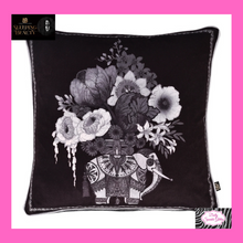 Load image into Gallery viewer, Generou Elephant Filled Cushion In Black &amp; White By Laurence Llewelyn-Bowen
