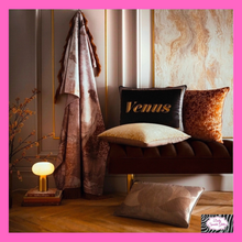 Load image into Gallery viewer, Atlas Filled Cushion In Gold By Laurence Llewelyn-Bowen