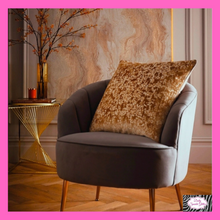 Load image into Gallery viewer, Atlas Filled Cushion In Gold By Laurence Llewelyn-Bowen