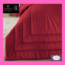Load image into Gallery viewer, Chic Velvet Bedspread In Claret