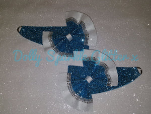 Classic bow by Dolly Sparkle Glitter - handmade in fabric of your choice with or without diamante trim SOLD INDIVIDUALLY