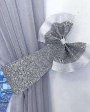 Load image into Gallery viewer, Set of 2 Glitter Fabric Curtain Tie Backs