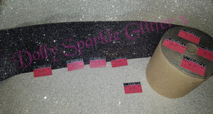 Gunmetal Self Adhesive Glitter Fabric Border