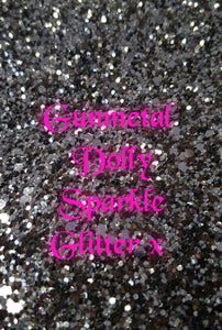 Gunmetal Self Adhesive Glitter Fabric Border