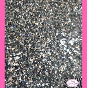 Limited Edition Silver Holographic Self Adhesive Glitter Fabric Border