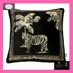 Sleeping Beauty by Laurence Llewelyn-Bowen Animal Luxury Velvet Filled Cushion