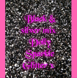 Black & Silver Mix Glitter Wall Material