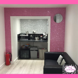 Pink Glitter Wall Material