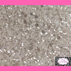 White and Silver Mix Glitter Wall Material