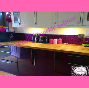 Purple Self Adhesive Glitter Fabric Strip
