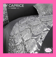 Load image into Gallery viewer, By Caprice Home Collection Hayworth Sequin Trim Duvet Set