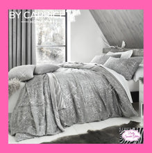 Load image into Gallery viewer, By Caprice Home Vivien Sparkle Fleece Duvet Cover Set In Silver