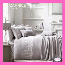 Load image into Gallery viewer, By Caprice Home Lacy Butterfly Duvet Set In Silver