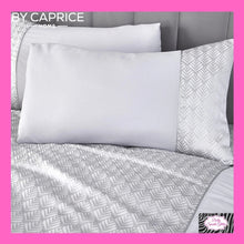 Load image into Gallery viewer, By Caprice Home Collection Lana Glitter Jacquard Duvet Cover Set In Silver