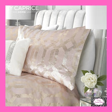 Load image into Gallery viewer, By Caprice Home  Collection Claudette Velvet Foil Print Duvet Set In Blush