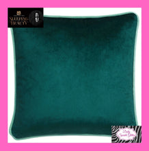 Load image into Gallery viewer, Suburban Jungle Cushion In Teal By Laurence Llewelyn-Bowen