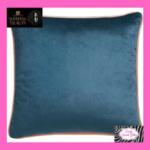 Load image into Gallery viewer, Down the dilly cushion in blue by Laurence Llewelyn-Bowen