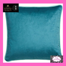 Load image into Gallery viewer, Birdity absurdity cushion in blue by Laurence Llewelyn-Bowen